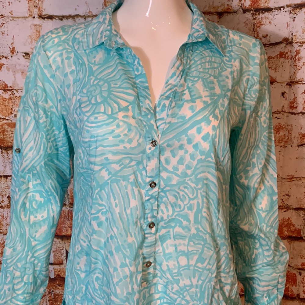 Lilly Pulitzer Sanibel Tunic Dress in Shorely Blue - Picture 3 of 14
